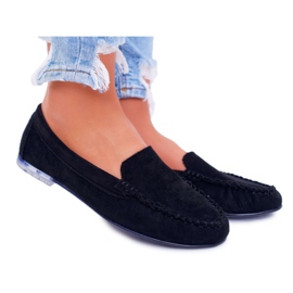 Mocassins Femme Sergio Leone Daim Noir Winted le noir 7