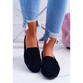 Mocassins Femme Sergio Leone Daim Noir Winted le noir 2