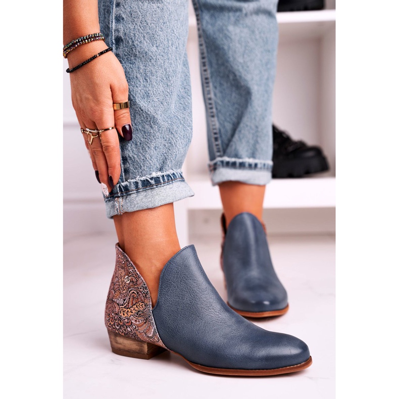 Bottines Plates Femme Maciejka Spring Cuir Bleu Marine 04091-27 2 Bottines Plates Femme Maciejka Spring Cuir Bleu Marine 04091-27 2