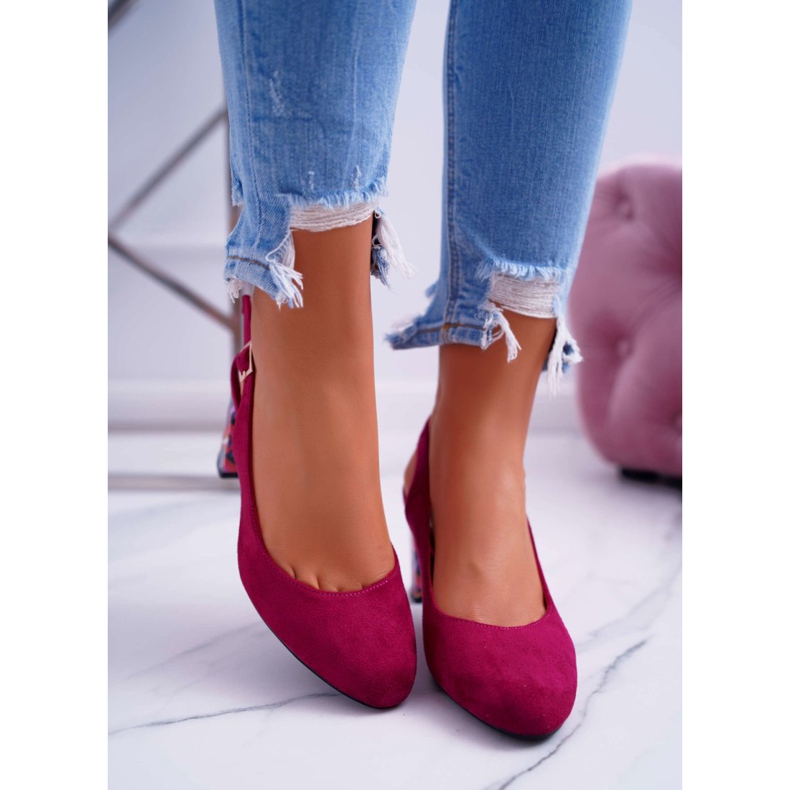 Escarpins à Talons Pour Femmes Sergio Leone SK788 Fuchsia Lati rose 2