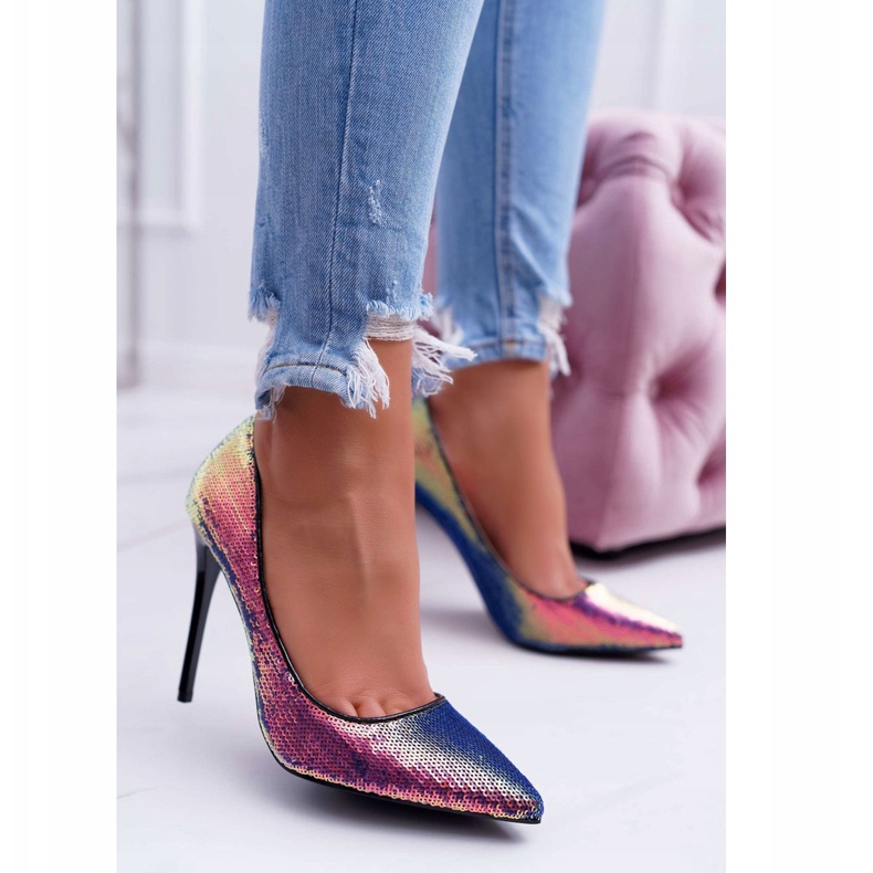 PS1 Escarpins femme irisés avec paillettes CrazyStuff noir 1