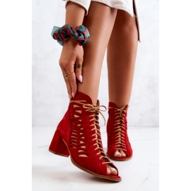 Cuir Daim Femme Maciejka Rouge 04040-08 1