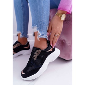 Moow Chaussures de sport pour femmes Noir Rendy jaune 1