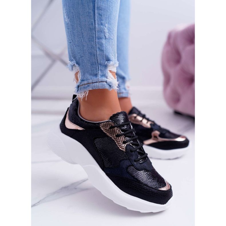 Moow Chaussures de sport pour femmes Noir Rendy le noir jaune 2