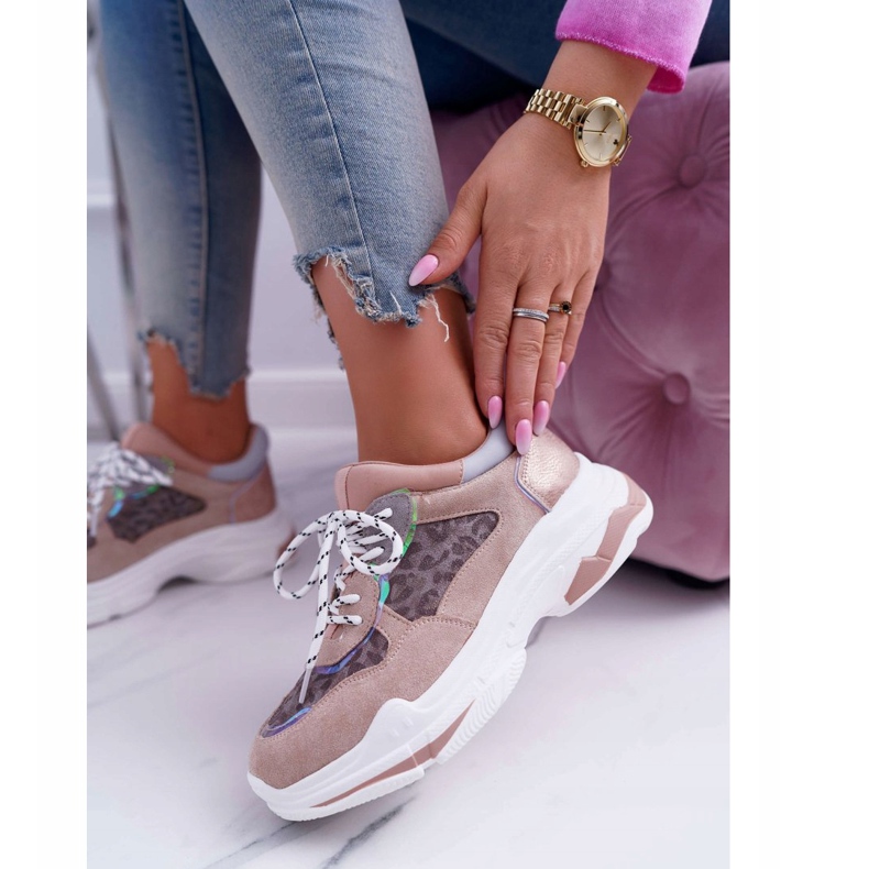 FC1 Chaussures De Sport Pour Femmes Semelle Haute Rose Cabana 1