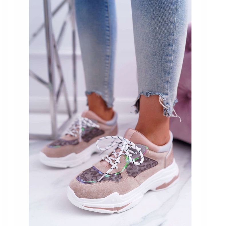 FC1 Chaussures De Sport Pour Femmes Semelle Haute Rose Cabana 2