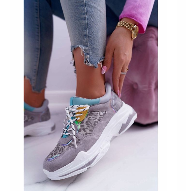 FC1 Chaussures Sport Femme Semelle Haute Gris Cabana 1 FC1 Chaussures Sport Femme Semelle Haute Gris Cabana 1