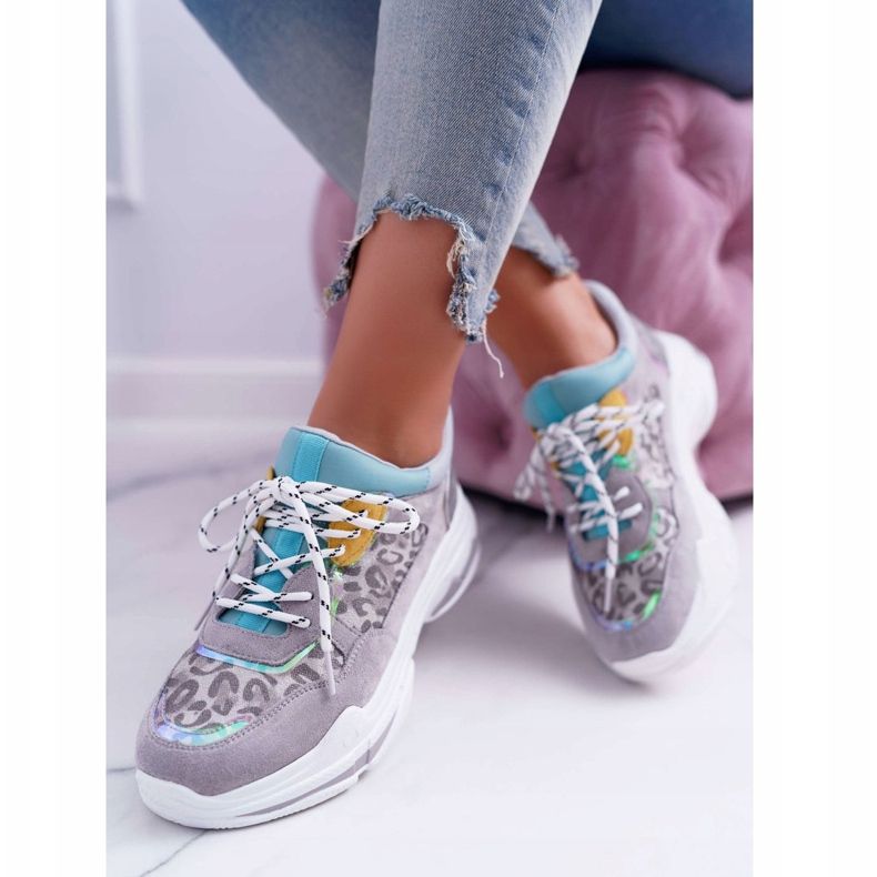 FC1 Chaussures Sport Femme Semelle Haute Gris Cabana 2 FC1 Chaussures Sport Femme Semelle Haute Gris Cabana 2