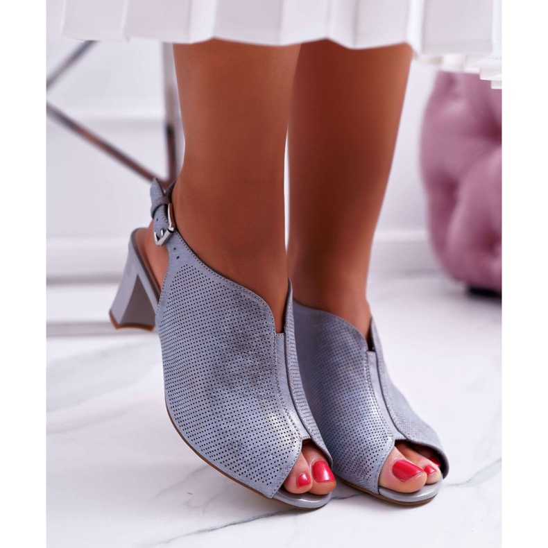 Sandales À Talons Hauts Pour Femmes Sergio Leone SK800 Gris Fanfara 2