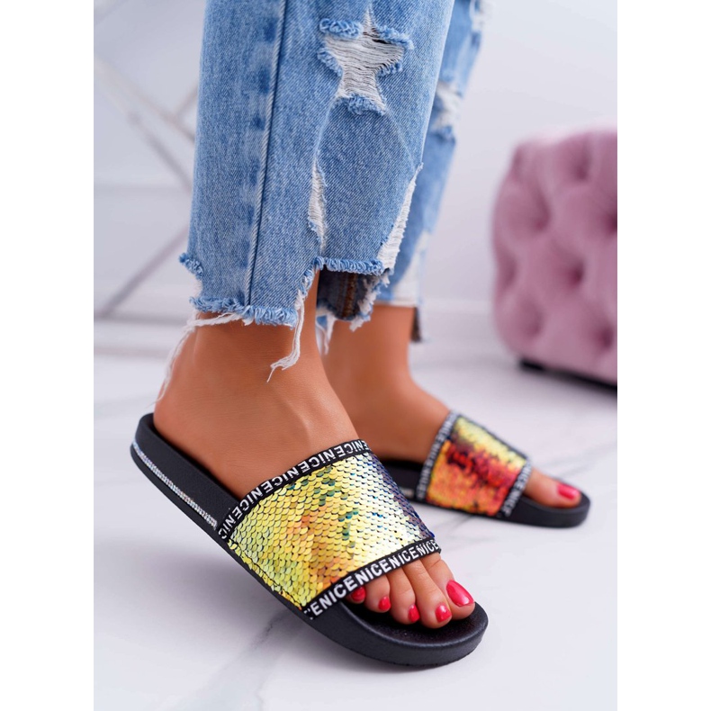 SEA Chaussons Femme Doré Irisé Nice 2