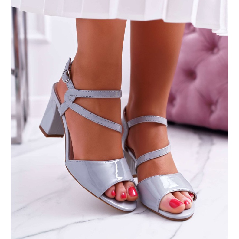 Sandales Pour Femmes À Talons Hauts Sergio Leone SK844 Laqué Gris Tres 2 Sandales Pour Femmes À Talons Hauts Sergio Leone SK844 Laqué Gris Tres 2