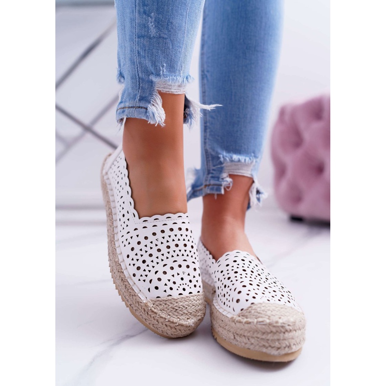 HAN Espadrilles Femme, Slip-on Blanc Satisfaction 2