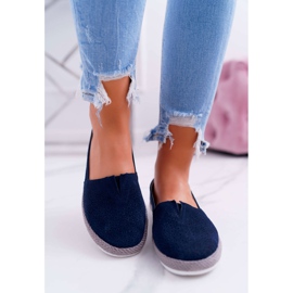 S.Barski Espadrilles Femme Cuir Daim Bleu Marine Bimbo 2