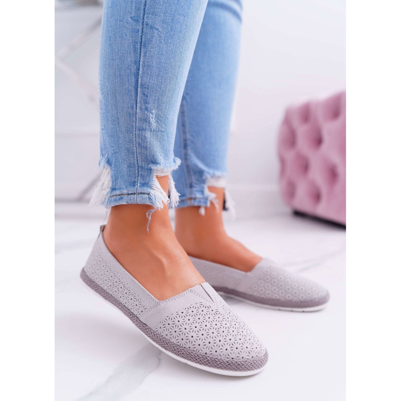 S.Barski Espadrilles Femme Cuir Daim Gris Bimbo 1
