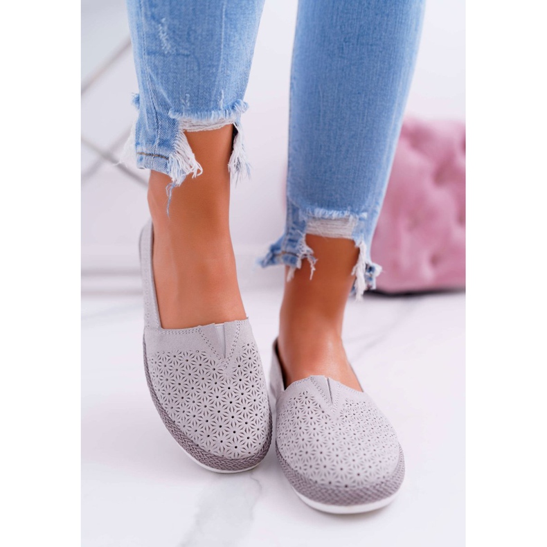 S.Barski Espadrilles Femme Cuir Daim Gris Bimbo 2