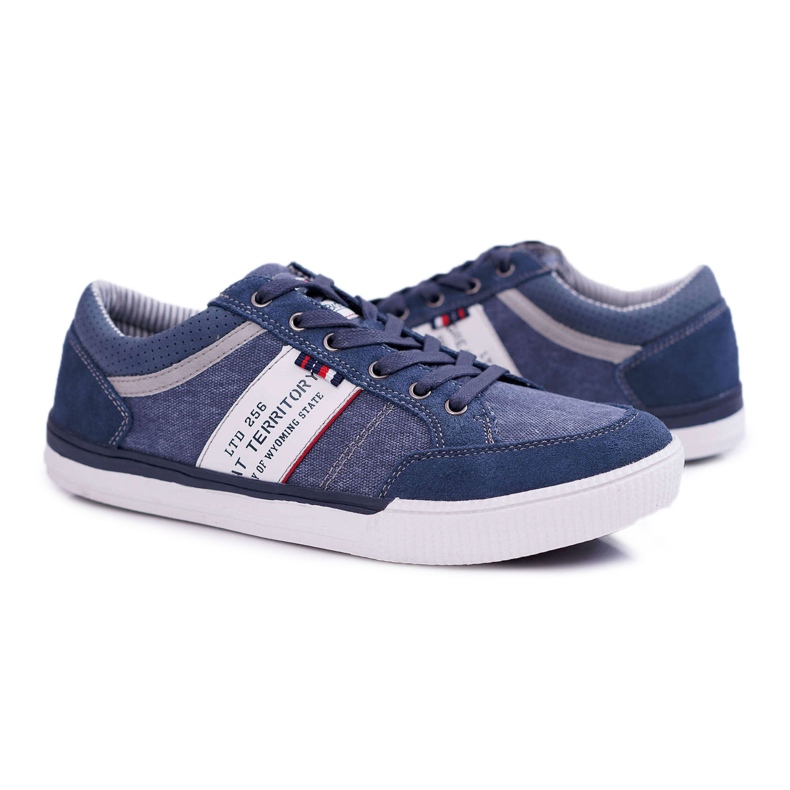 McBraun Chaussures De Sport Pour Hommes Federico Bleu Marine 1