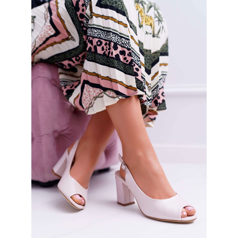 Sandales À Talons Hauts Pour Femmes Sergio Leone SK765 Rose Perle Vime 1