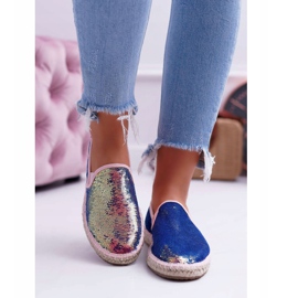 Espadrilles Femme Big Star Paillettes Irisées DD274A164 bleu marine 2