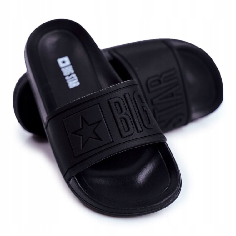 Pantoufles Big Star noires pour enfants et adolescents DD374157 2