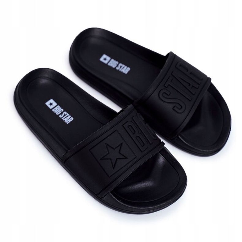 Pantoufles Big Star noires pour enfants et adolescents DD374157 1
