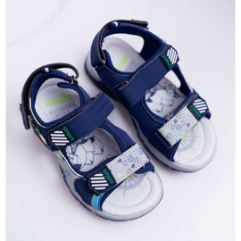 FRROCK Sandales Enfant Garçons Avec Velcro Bleu Marine Reksio 1 FRROCK Sandales Enfant Garçons Avec Velcro Bleu Marine Reksio 1