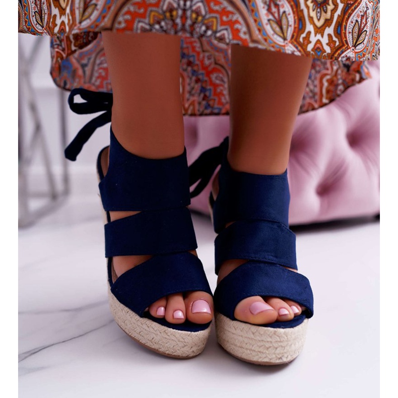 BUGO Sandales compensées pour femmes Yenga Wedge bleu marin 2