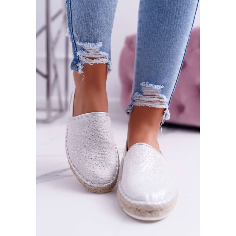 Espadrilles Femme Big Star Tressé Semelle Argent DD274770 gris 2