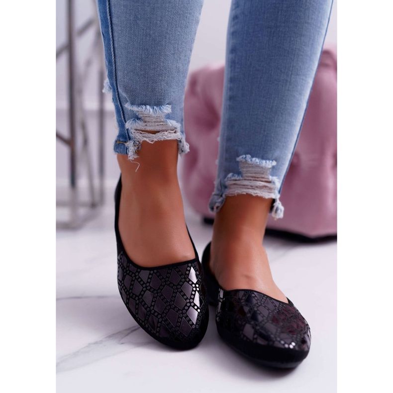 EVE Ballerines Femme Merante Noires En Daim le noir 2