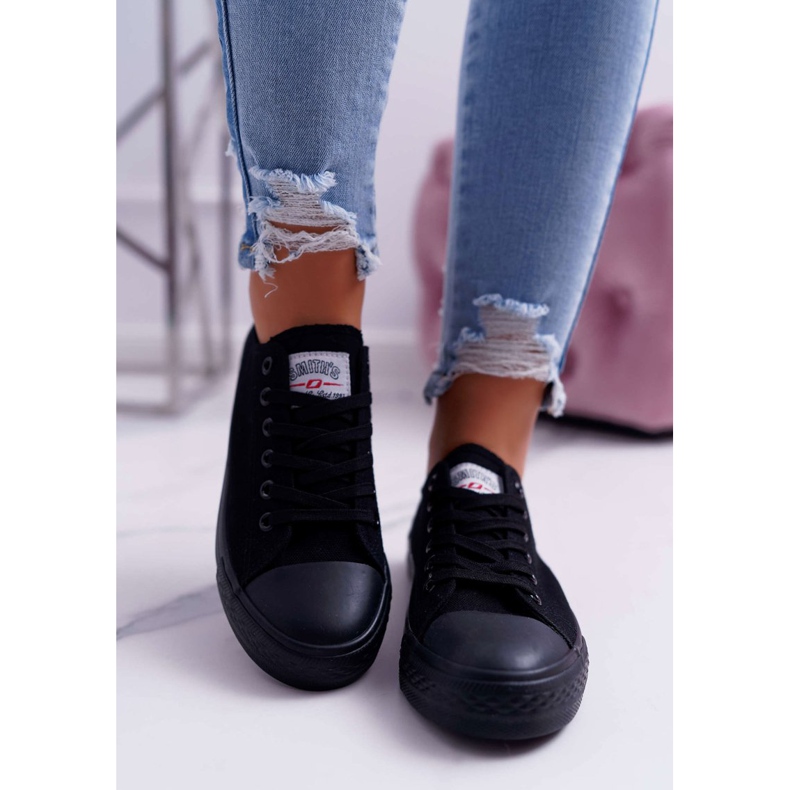 Baskets basses noires pour femmes Smith's le noir 2