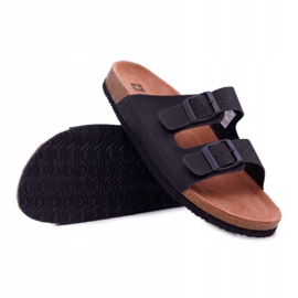 Pantoufles Pour Hommes Avec Boucles Big Star Noir DD174605 le noir 1