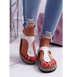 Tongs blanches pour femmes Big Star DD274130 2