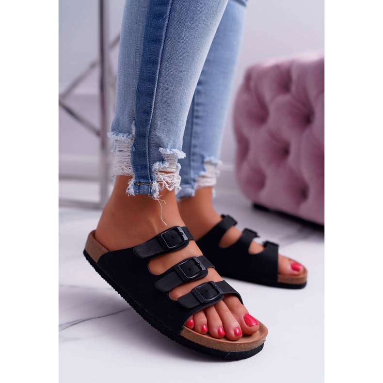 Pantoufles noires pour femmes Big Star DD274139 1