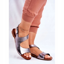 Sandales pour femmes Laura Messi 1116 Cuir Métallique Vollare multicolore gris 1