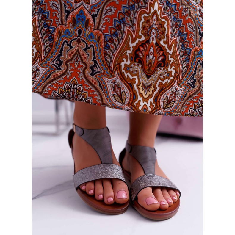 Sandales plates pour femmes Sergio Leone SK020 Gris Magra 2