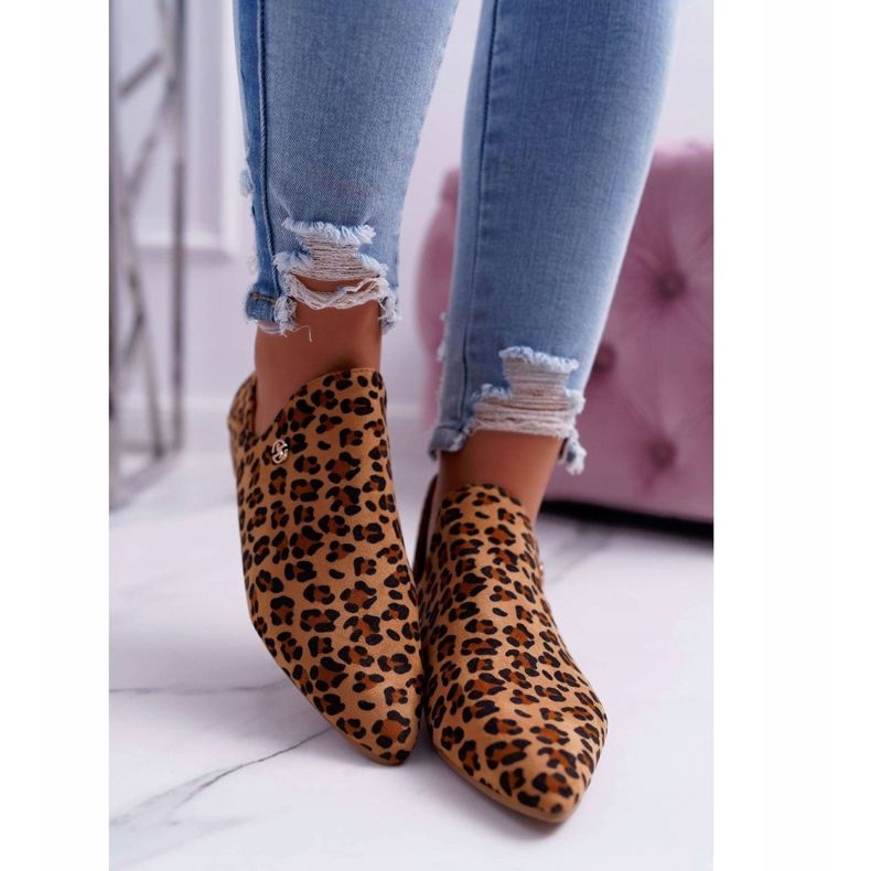 Lu Boo Bottes Avec Découpes Leopard Chelsea brun 2