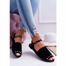 Sandales Femme Lu Boo Daim Noir Silena le noir 4