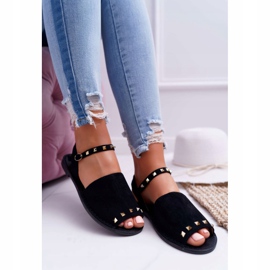 Sandales Femme Lu Boo Daim Noir Silena le noir 5