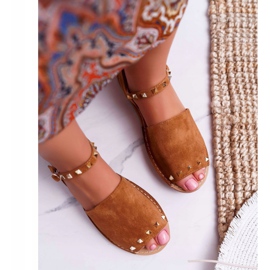Sandales Femme Lu Boo Daim Camel Silena brun 3