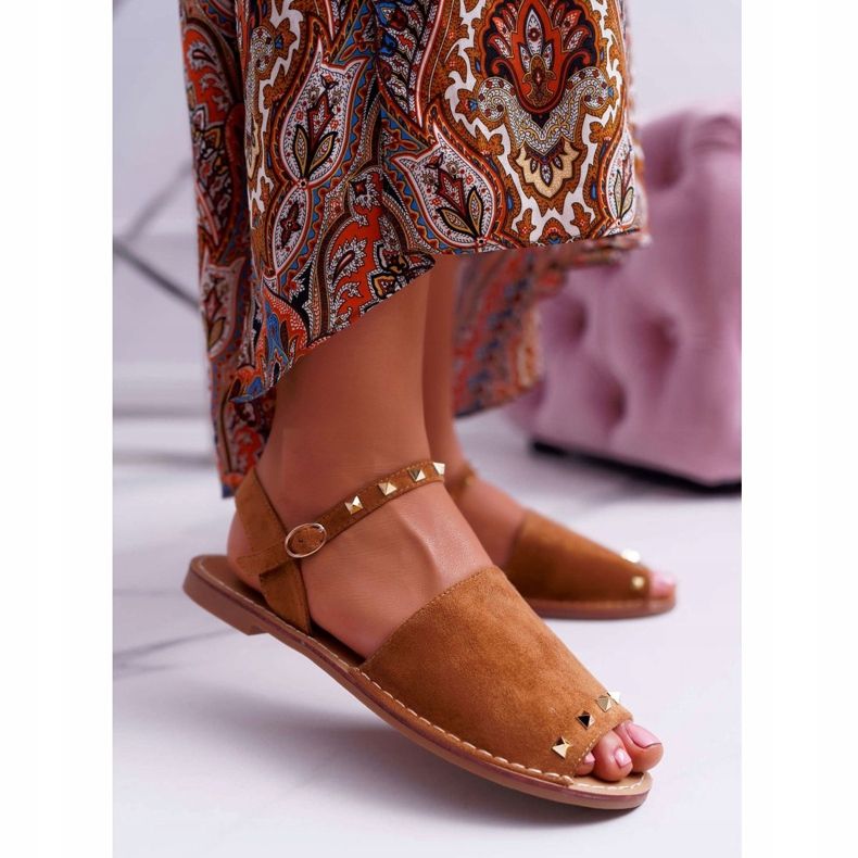 Sandales Femme Lu Boo Daim Camel Silena brun 1