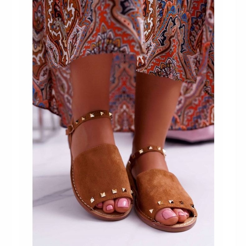 Sandales Femme Lu Boo Daim Camel Silena brun 2