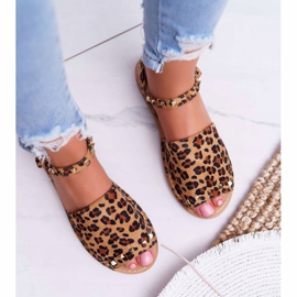 Sandales Femme Lu Boo Daim Léopard Silena brun 4