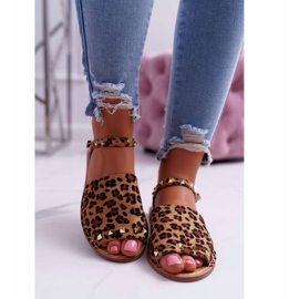 Sandales Femme Lu Boo Daim Léopard Silena brun 2