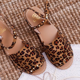 Sandales Femme Lu Boo Daim Léopard Silena brun 6