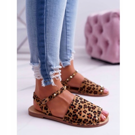 Sandales Femme Lu Boo Daim Léopard Silena brun 3