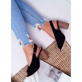 EVE Sandales Femme Daim Noir Celian le noir 5