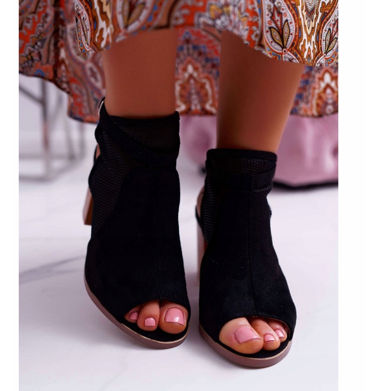 EVE Sandales Femme Daim Noir Thido le noir 2