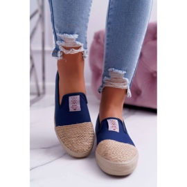 Espadrilles Femme Cross Jeans Bleu Marine DD2R4046 2