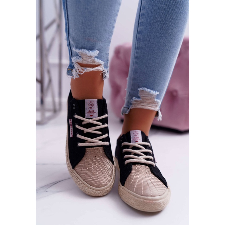 Baskets Femme Cross Jeans Noir DD2R4093 2