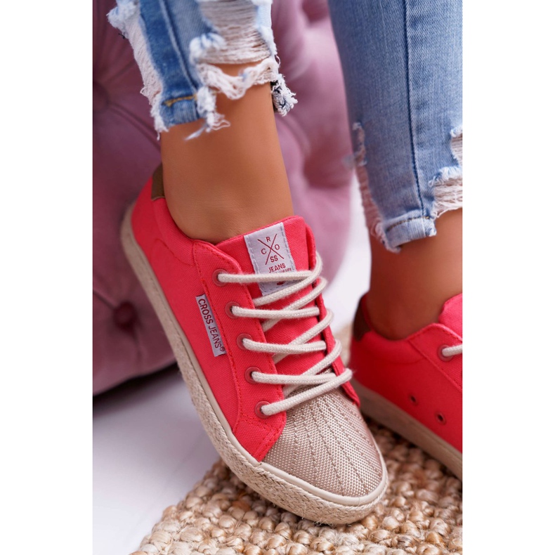Baskets Femme Cross Jeans Rose DD2R4096 2