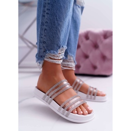 Moow Chaussons Femme Avec Oxyde De Zirconium Blanc Larena 1